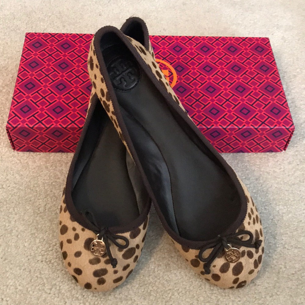 New Tory Burch Cheetah/ Coconut Size 8